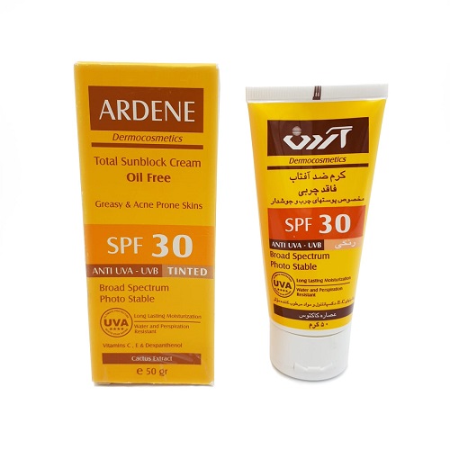 کرم ضد آفتاب SPF30 رنگی فاقد چربی آردن