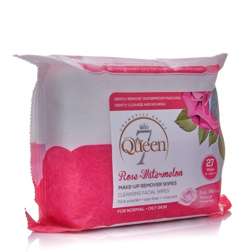 دستمال مرطوب آرایش پاک کن عصاره گل رز سون کوئین ۲۷ عددی - Image 2