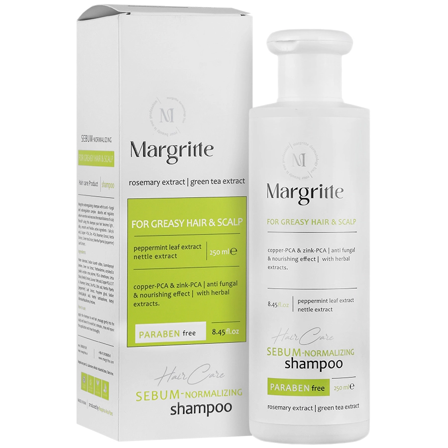 شامپو متعادل کننده چربی مو و پوست سر چرب مارگریت