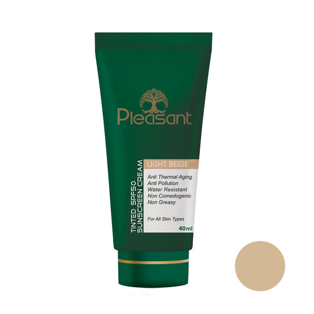 کرم ضد آفتاب رنگی بژ روشن SPF50 پلزنت